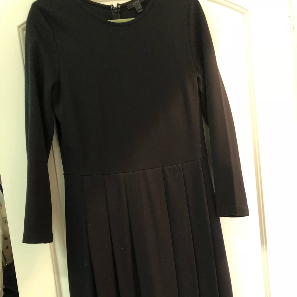 Black long sleeved modal dress jcrew